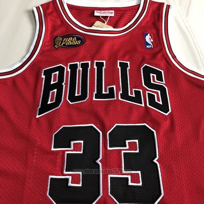 Camiseta Chicago Bulls Scottie Pippen #33 1997-98 NBA Finals Mitchell & Ness Rojo